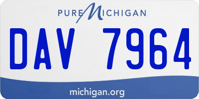 MI license plate DAV7964