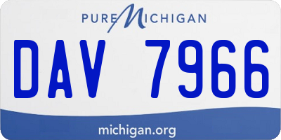 MI license plate DAV7966