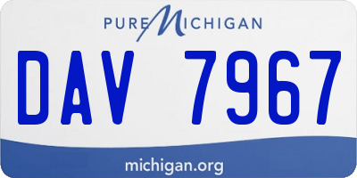 MI license plate DAV7967