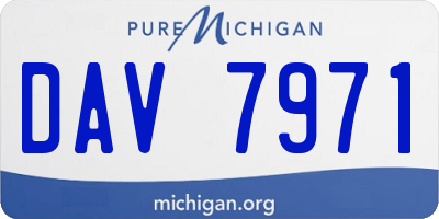 MI license plate DAV7971