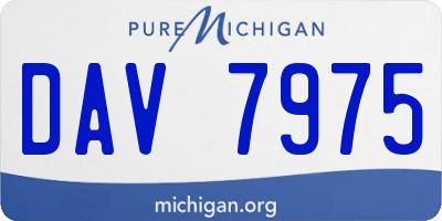 MI license plate DAV7975