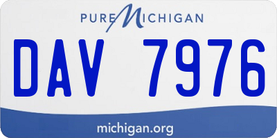 MI license plate DAV7976