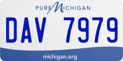 MI license plate DAV7979