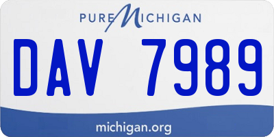 MI license plate DAV7989