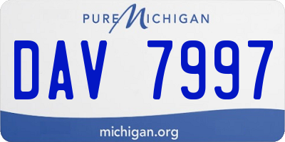 MI license plate DAV7997