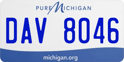 MI license plate DAV8046