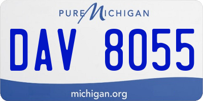 MI license plate DAV8055