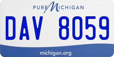MI license plate DAV8059
