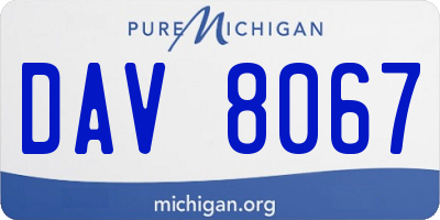 MI license plate DAV8067