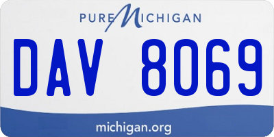 MI license plate DAV8069