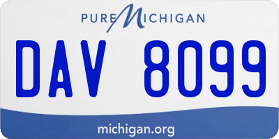 MI license plate DAV8099