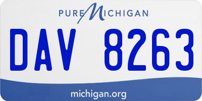 MI license plate DAV8263