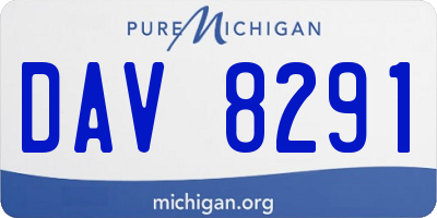 MI license plate DAV8291