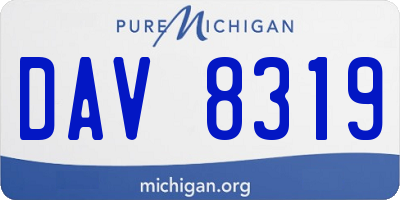 MI license plate DAV8319