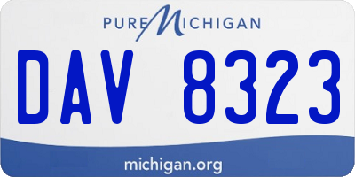 MI license plate DAV8323