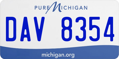 MI license plate DAV8354