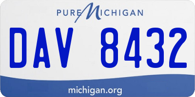 MI license plate DAV8432