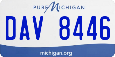 MI license plate DAV8446
