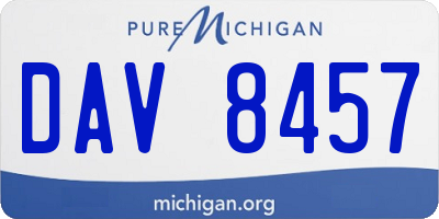 MI license plate DAV8457