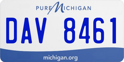 MI license plate DAV8461