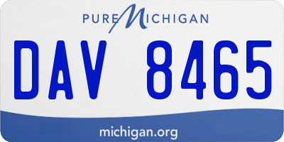 MI license plate DAV8465