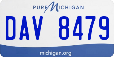 MI license plate DAV8479