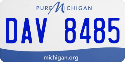 MI license plate DAV8485