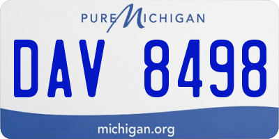 MI license plate DAV8498