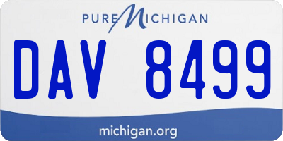 MI license plate DAV8499