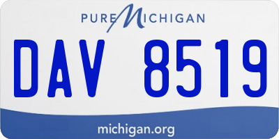MI license plate DAV8519
