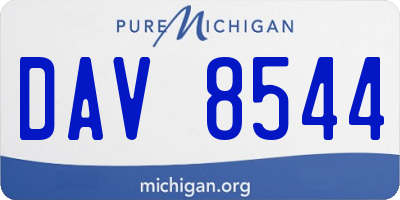 MI license plate DAV8544