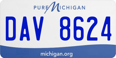 MI license plate DAV8624