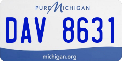 MI license plate DAV8631