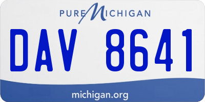 MI license plate DAV8641