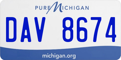 MI license plate DAV8674