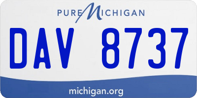 MI license plate DAV8737