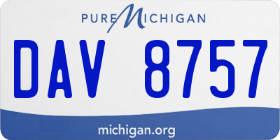 MI license plate DAV8757