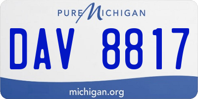 MI license plate DAV8817