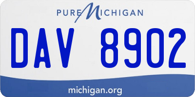 MI license plate DAV8902