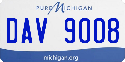 MI license plate DAV9008