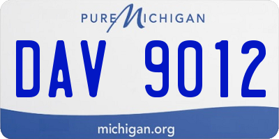 MI license plate DAV9012