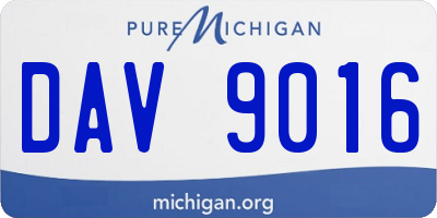 MI license plate DAV9016