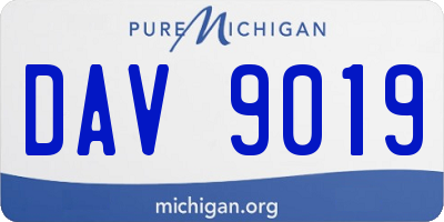MI license plate DAV9019