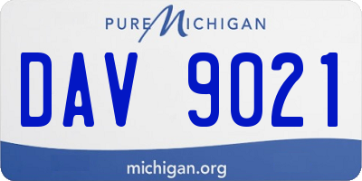 MI license plate DAV9021