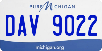 MI license plate DAV9022