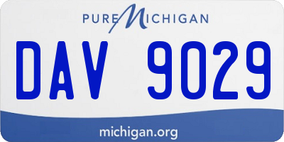 MI license plate DAV9029