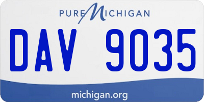 MI license plate DAV9035