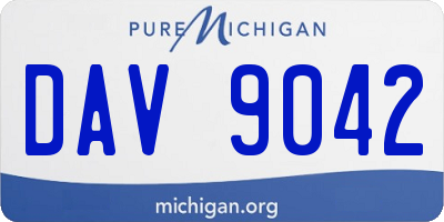 MI license plate DAV9042