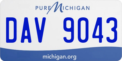 MI license plate DAV9043