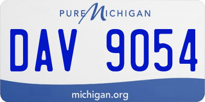 MI license plate DAV9054